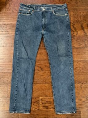 Levi’s Men’s 505 Jeans Regular Straight Leg Stretch 40x32 Dark Wash Denim